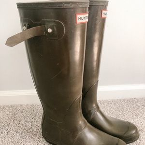 Classic Tall Brown Matte Hunter Rainboots